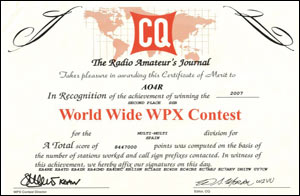 AO4R - CQ WW WPX SSB 2007