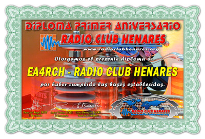 Diploma I Aniversario Radio Club Henares